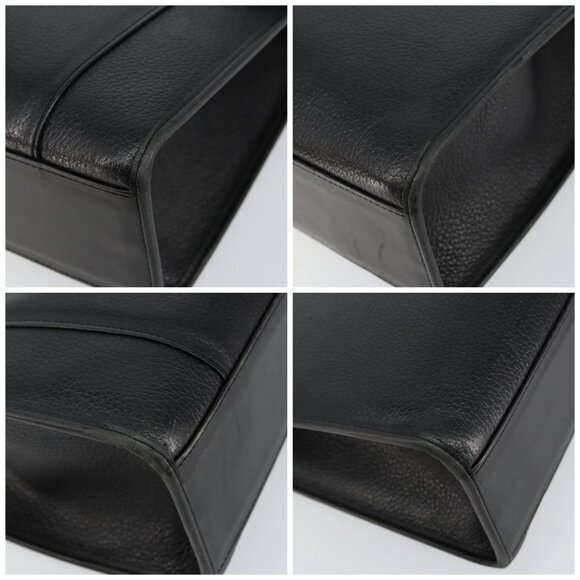 Burberrys Hand Bag Leather Black Gold Auth ep10937 - Picture 16 of 16